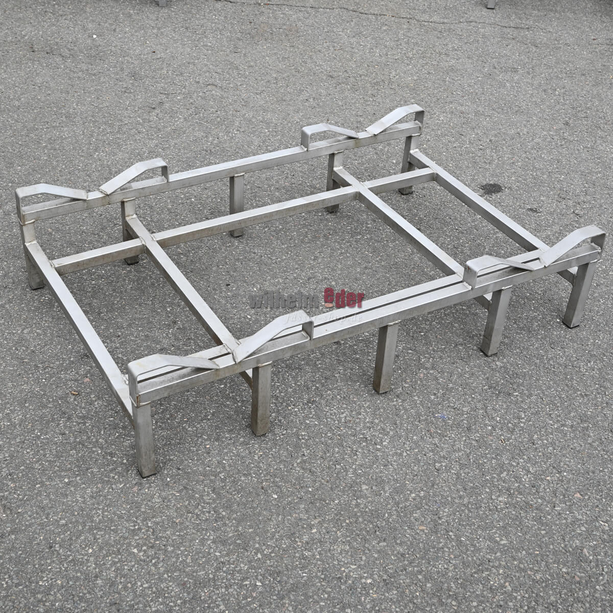 Stainless steel bottom rack for two 300 l barrels - ReSale