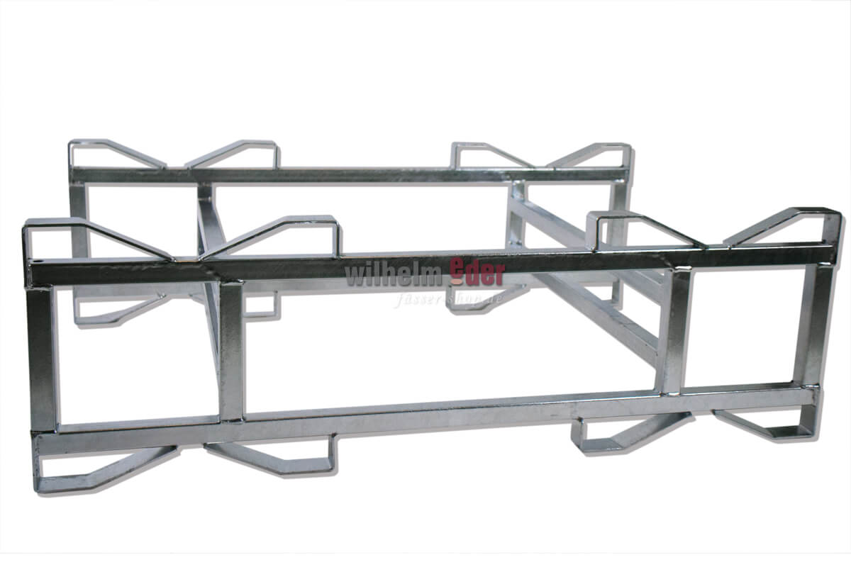 Rack – galvanized – combination for 2 barrels 300 l