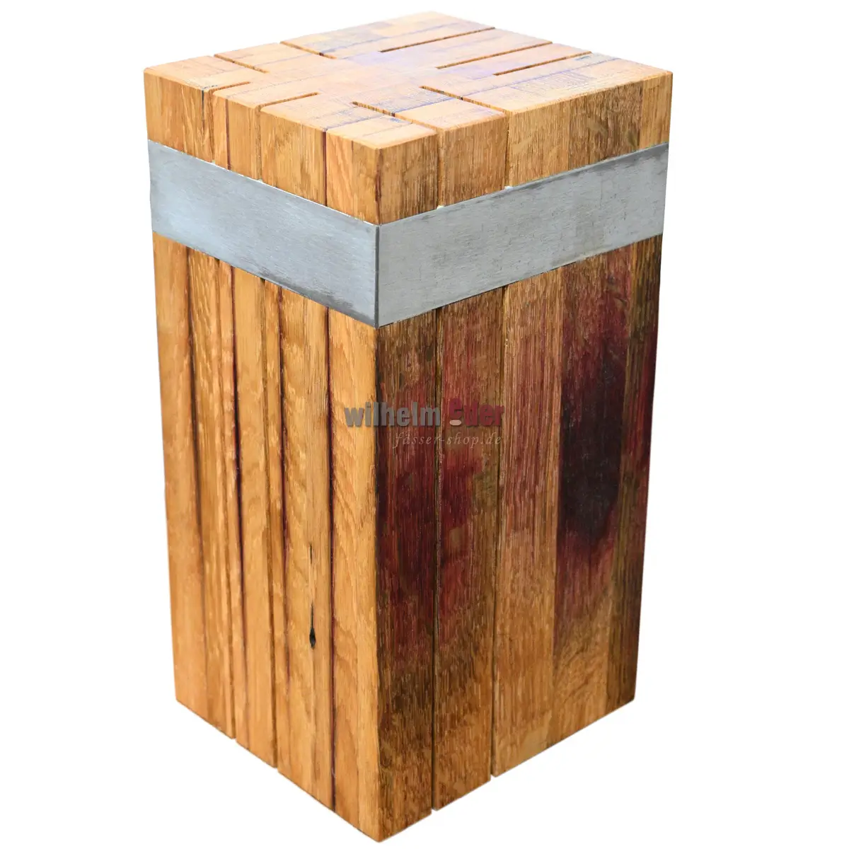 Knife block - made of wine barrel staves