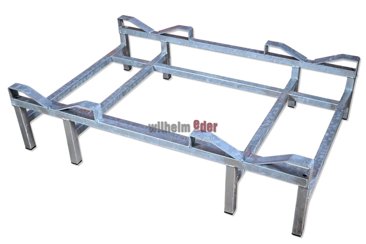 Rack – galvanized – bottom for 2 barrels 225/228 l