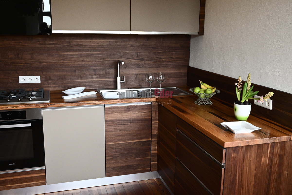 Kitchen countertop from refurbished barrel staves