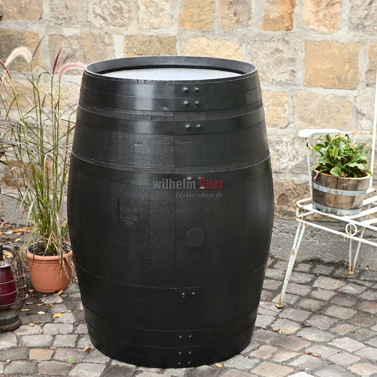 Decoration barrel 225 l - Black