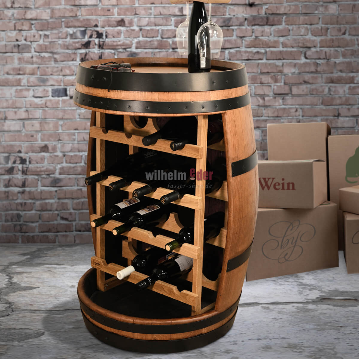 Shelf barrel - bottle bar