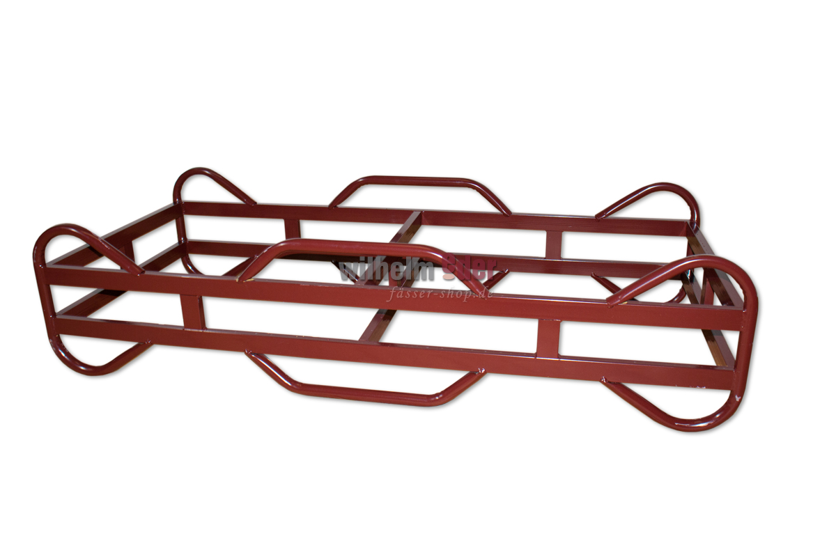 Red steel racks for 225 l barrels - new